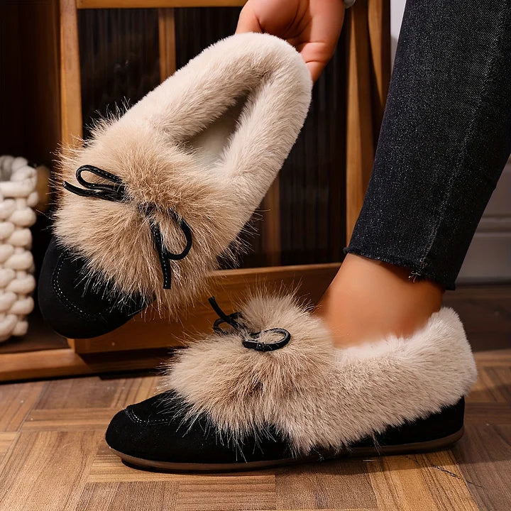 Kesmina - Pantofi Confortabili Din Blană Artificială Antiderapanti
