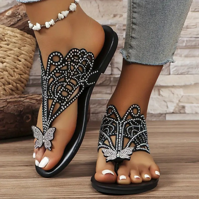 Rosalia – Sandale Elegante Din Piele Cu Ornament În Formă De Fluture
