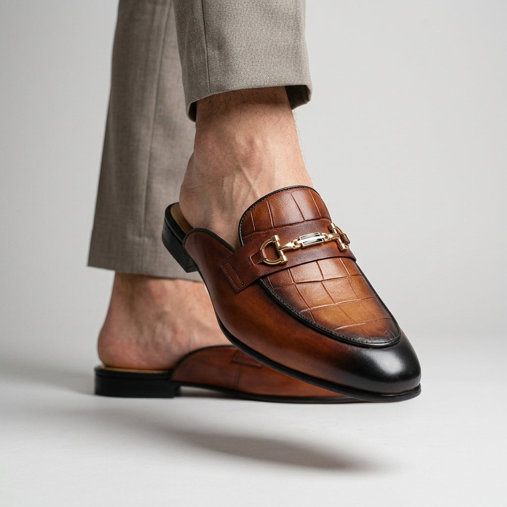 Idris – Pantofi Din Piele Cu Spatele Deschis