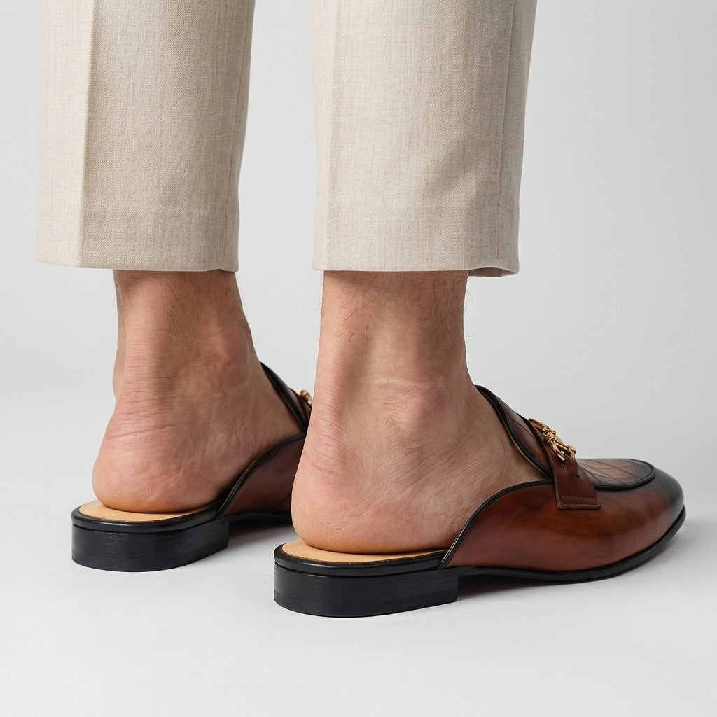 Idris – Pantofi Din Piele Cu Spatele Deschis