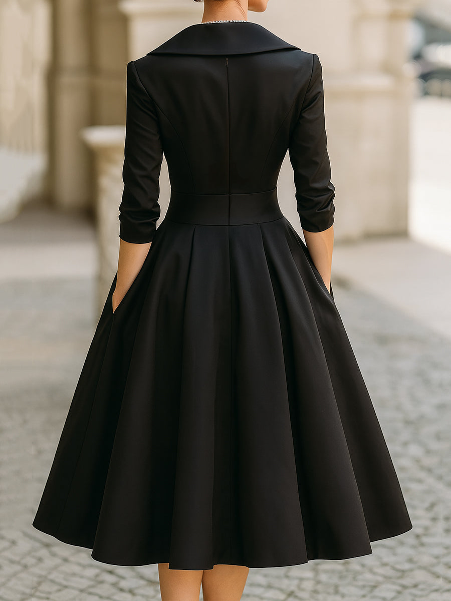Ariellea - Rochie Midi Din Satin