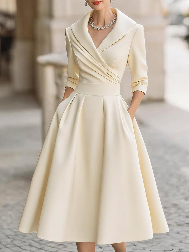 Ariellea - Rochie Midi Din Satin