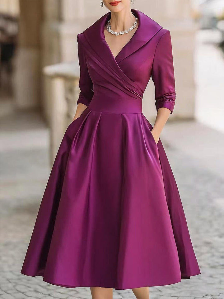 Ariellea - Rochie Midi Din Satin