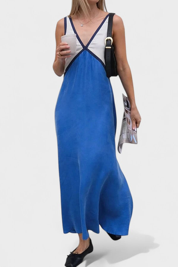 Vida - Rochie Lungă Elegantă Fără Mâneci