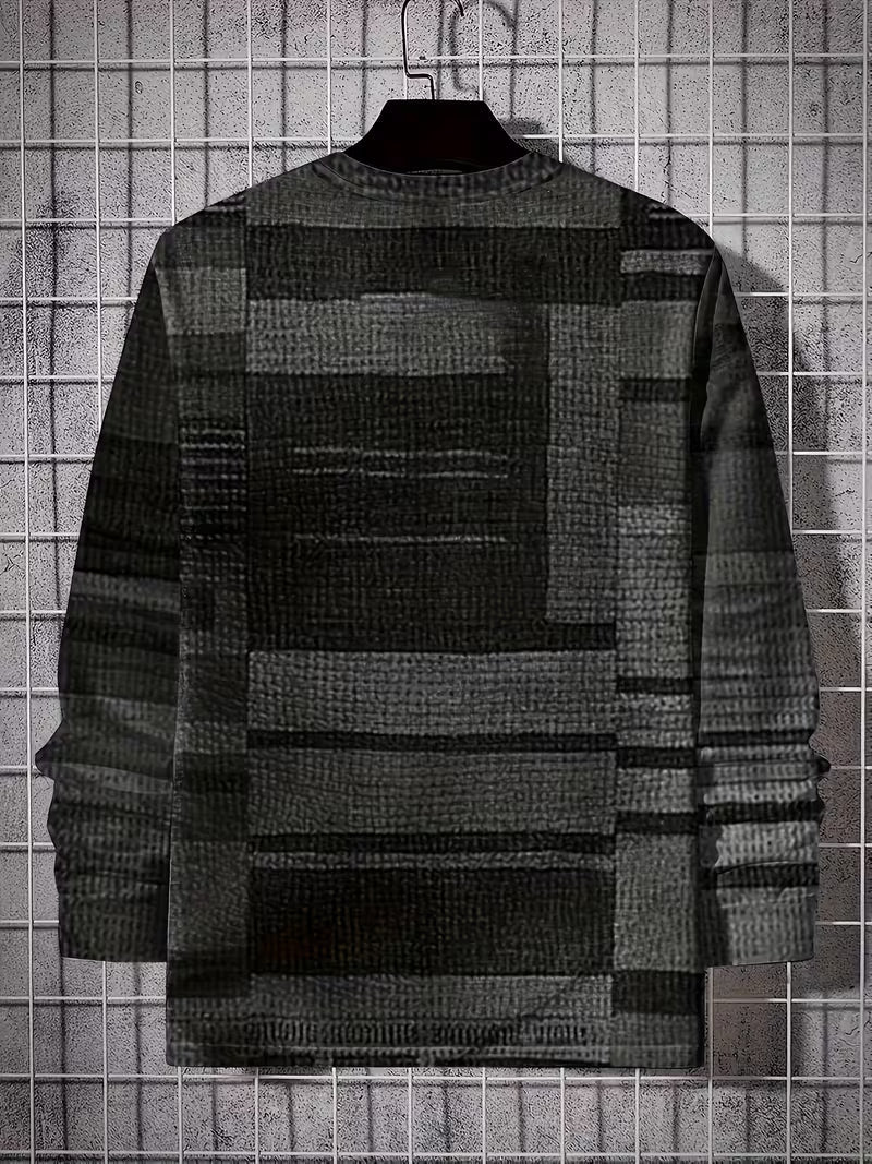 Kellan - Cămașă Cu Mâneci Lungi Și Imprimeu Geometric În Stil Patchwork