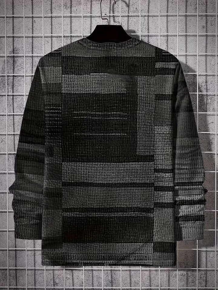 Kellan - Cămașă Cu Mâneci Lungi Și Imprimeu Geometric În Stil Patchwork