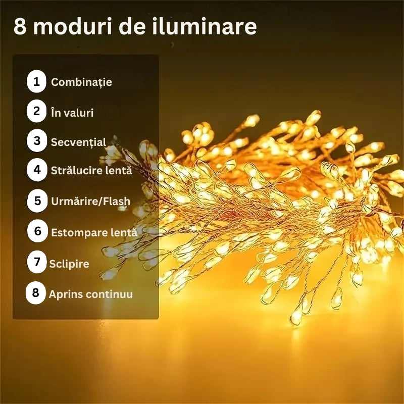 TwinkleWire - Lumini Decorative Din Sârmă De Cupru Cu Telecomandă