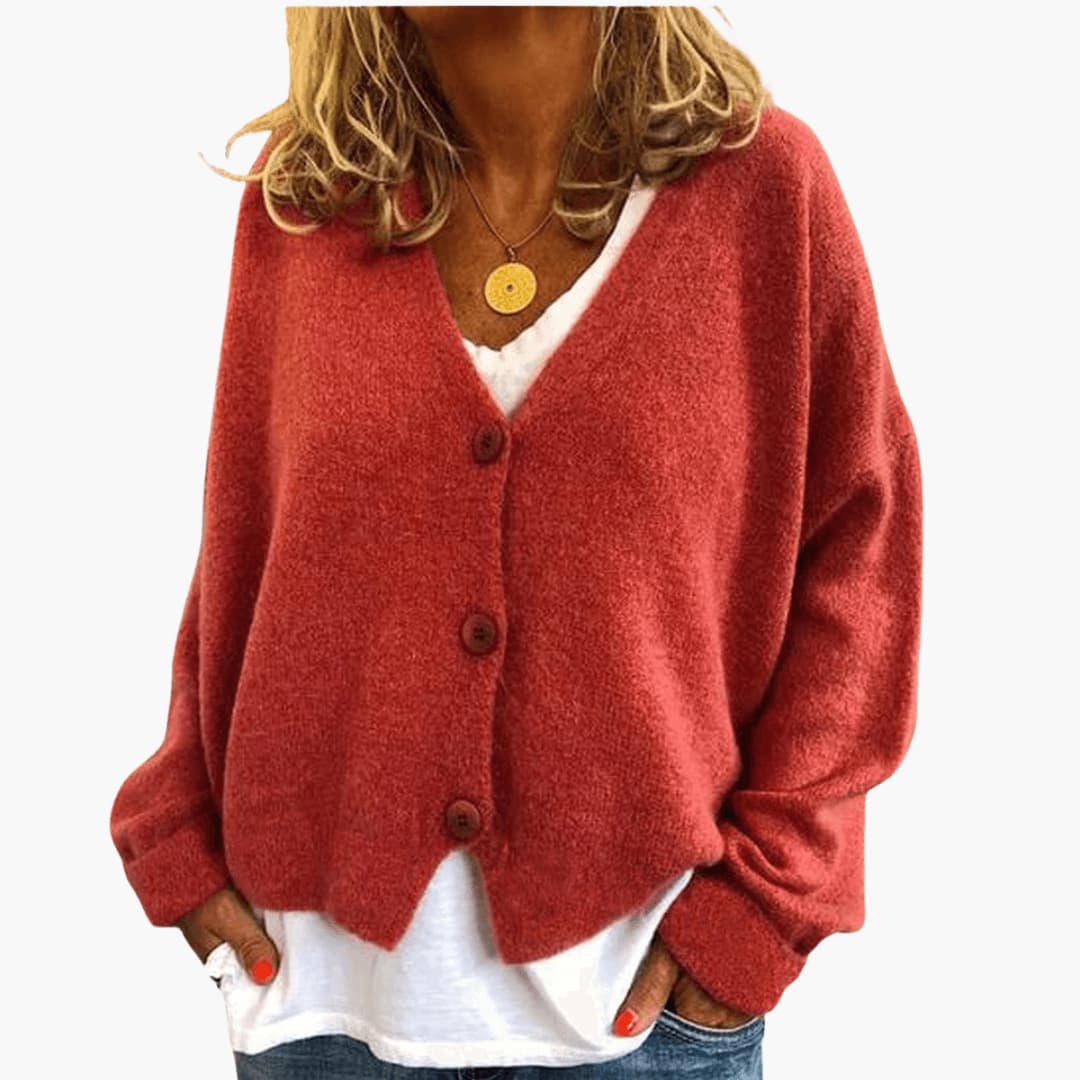 Gwen - Cardigan Din Tricot Cu Mâneci Lungi