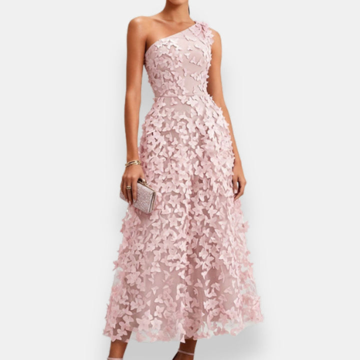 Suniya – Rochie Midi cu un Singur Umăr