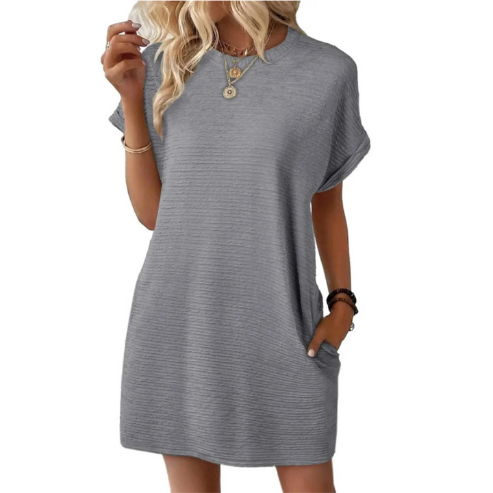 Elviaa - Rochie Mini Elegantă Cu Buzunar