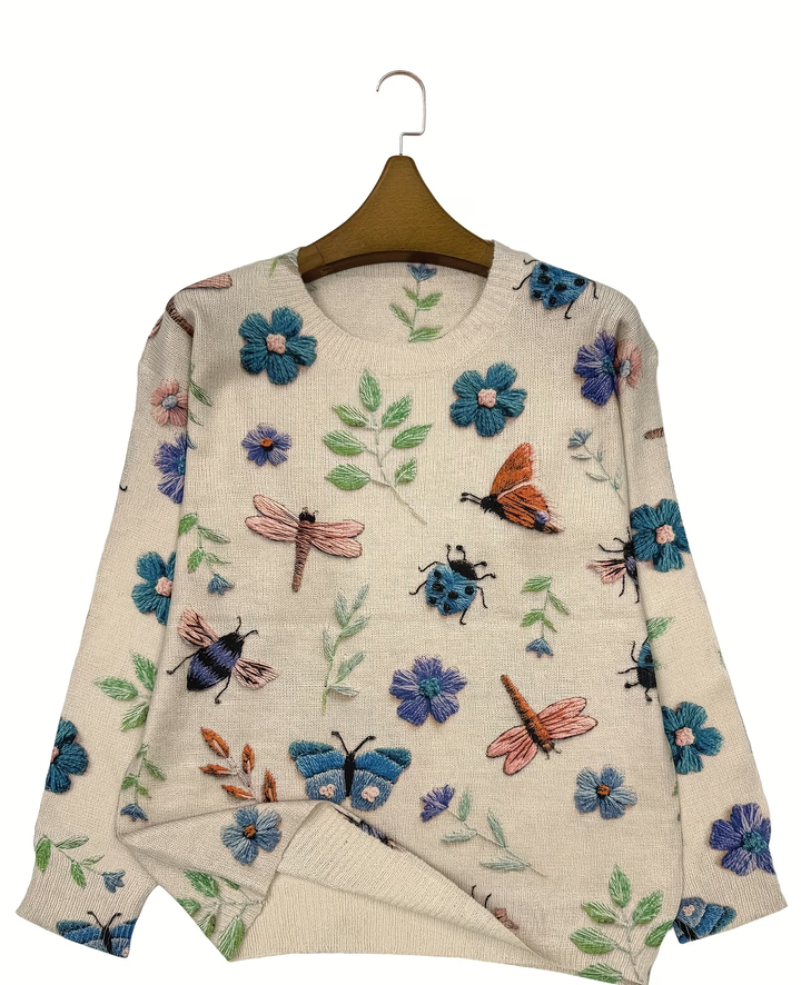 Lesa - Pulover Cu Imprimeu Floral Și Cu Insecte