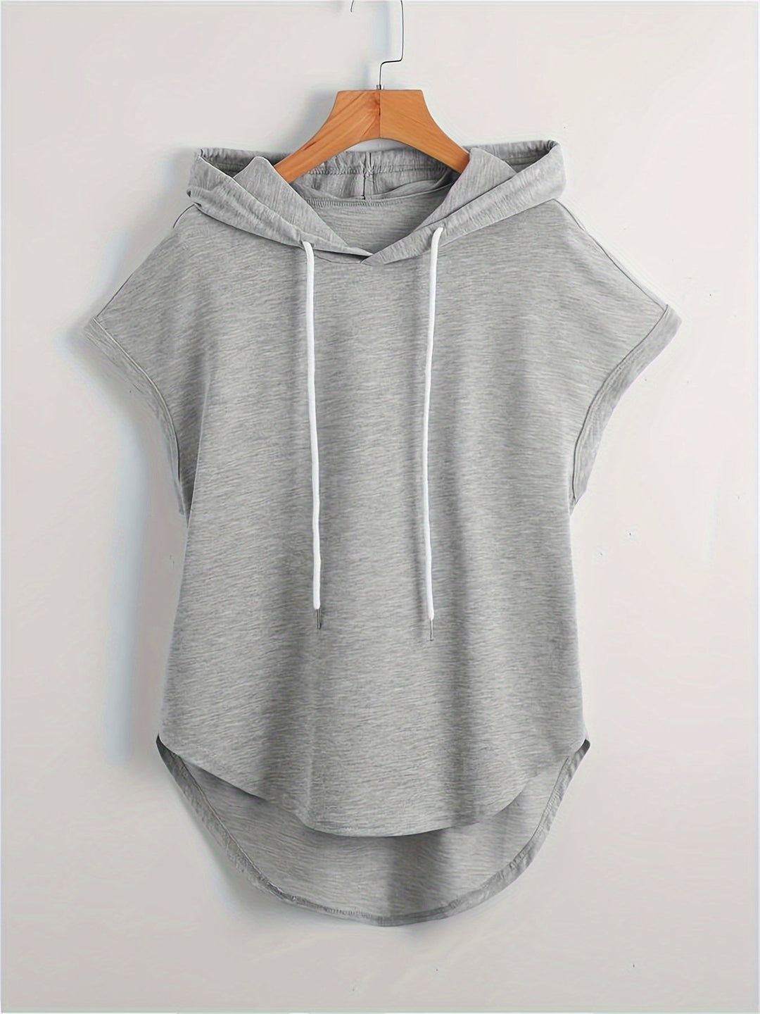 Matthias - Tricou Casual Cu Glugă și Tiv Asimetric