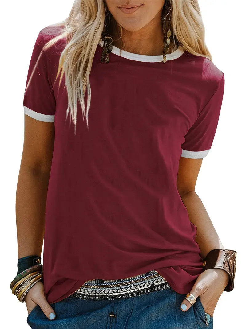 Kisara - Tricou Casual Cu Mâneci Scurte