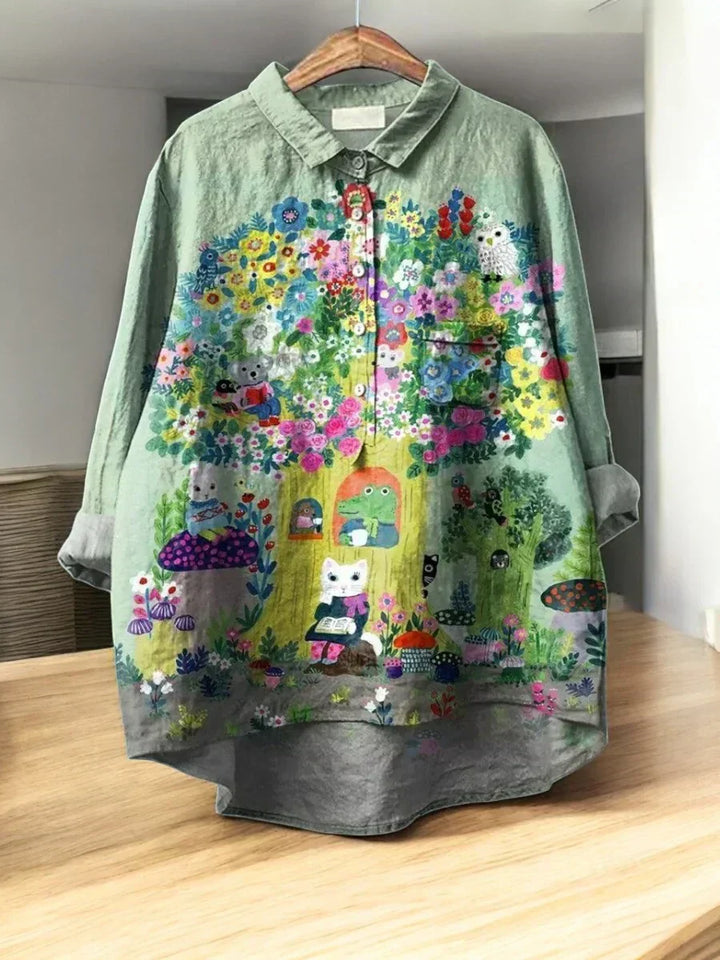 Liliana - Bluze Clasice Cu Imprimeu Floral