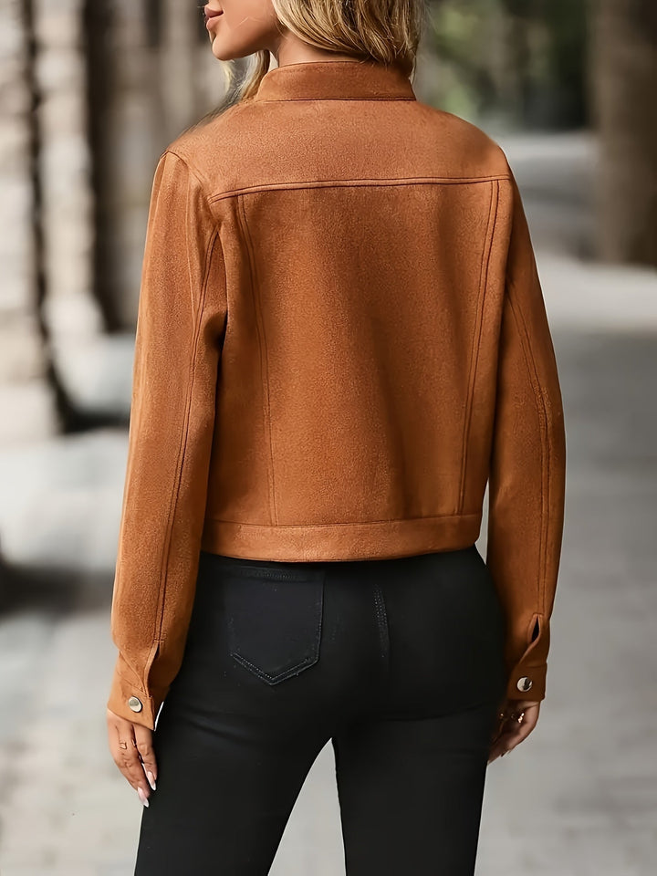 Slavica - Jachetă Vintage Cu Mâneci Lungi Si Nasturi In Față