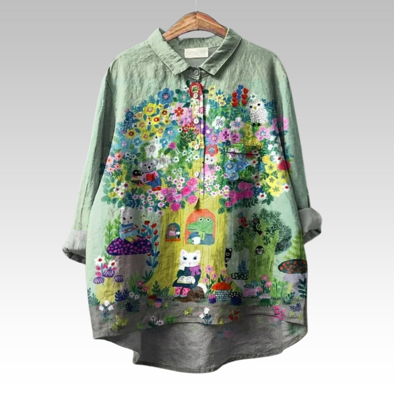 Liliana - Bluze Clasice Cu Imprimeu Floral