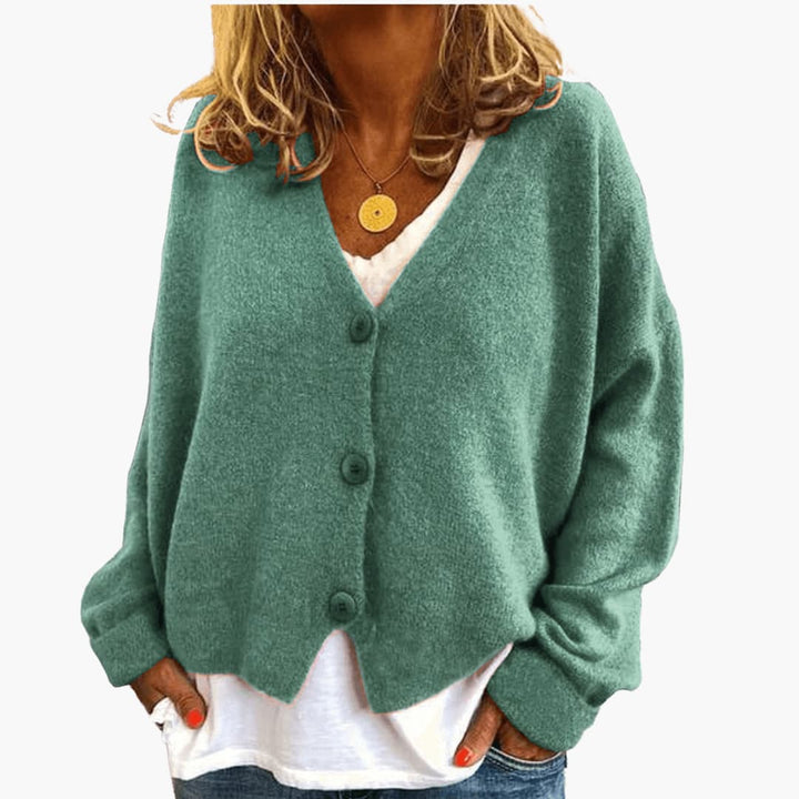 Gwen - Cardigan Din Tricot Cu Mâneci Lungi
