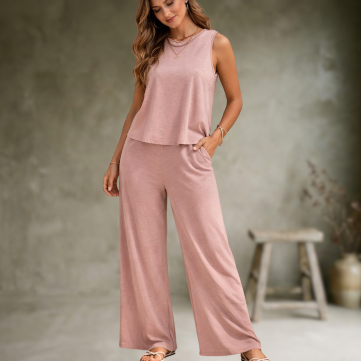 Alizeh - Set Elegant Din Două Piese, Fără Mâneci
