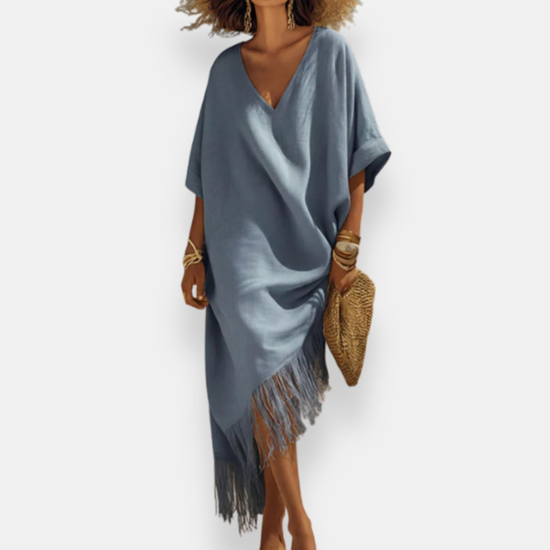 Taciana – Rochie Caftan Cu Franjuri