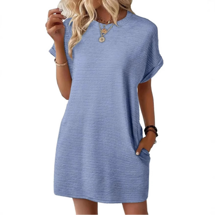 Elviaa - Rochie Mini Elegantă Cu Buzunar