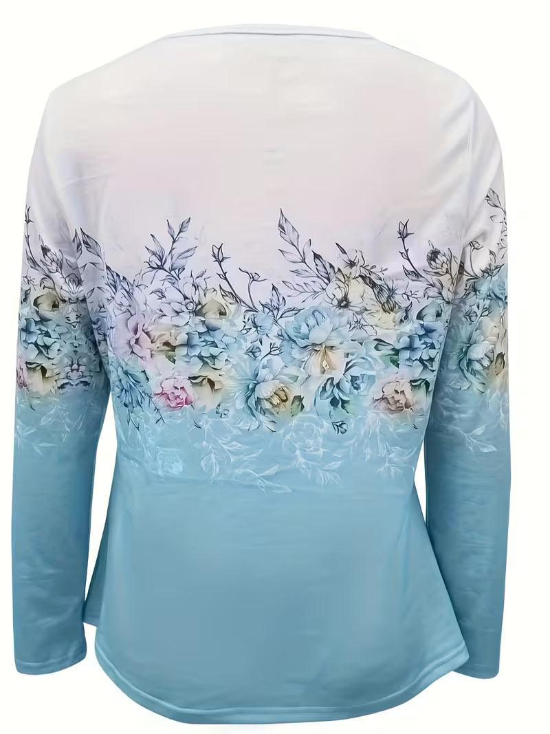 Tishna – Bluză Elegantă Cu Imprimeu Floral Grafic