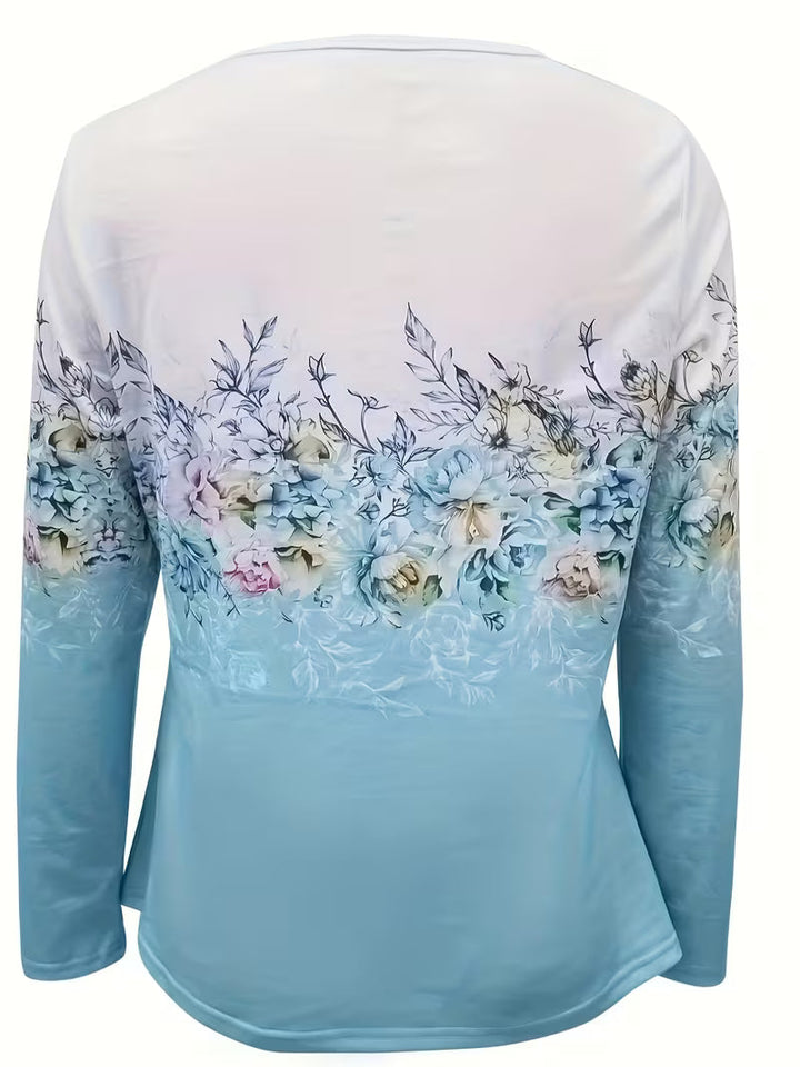 Tishna – Bluză Elegantă Cu Imprimeu Floral Grafic