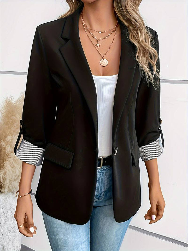 Galiah - Blazer Elegant cu Două rânduri De Nasturi și Guler cu Rever