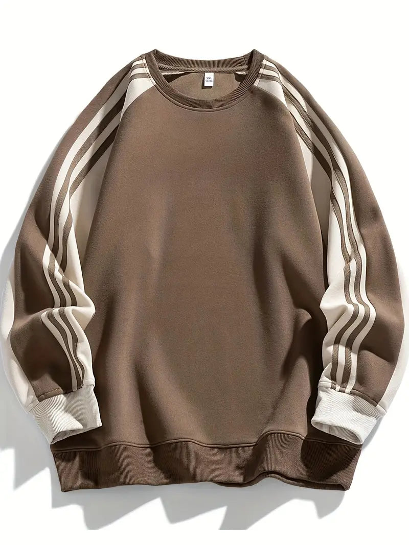 Maddox - Hanorac Cu Mâneci In Dungi Si Guler Rotund