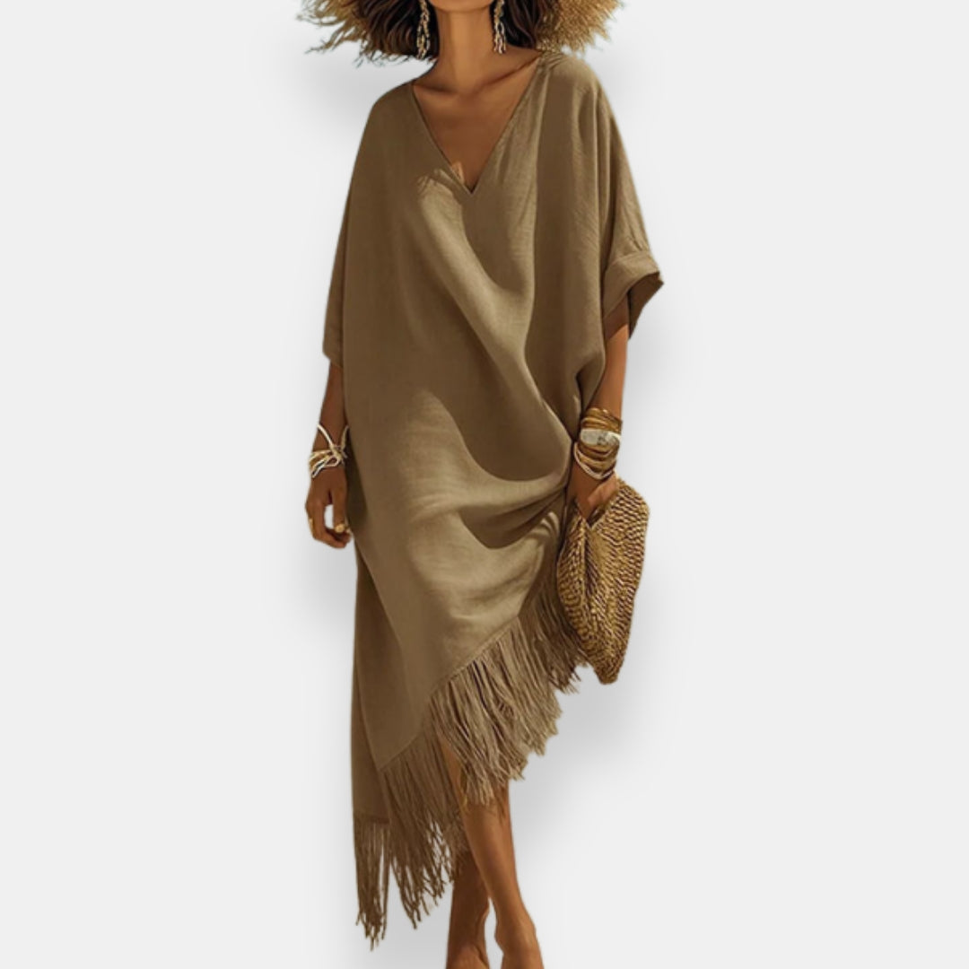 Taciana – Rochie Caftan Cu Franjuri