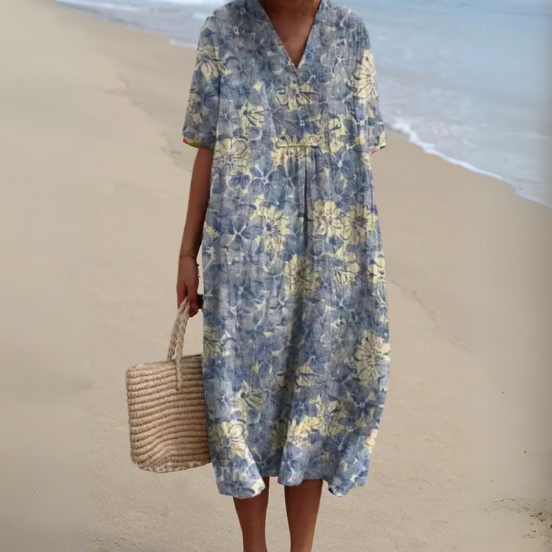 Lora - Rochie De Vară cu Imprimeu Floral Colorat