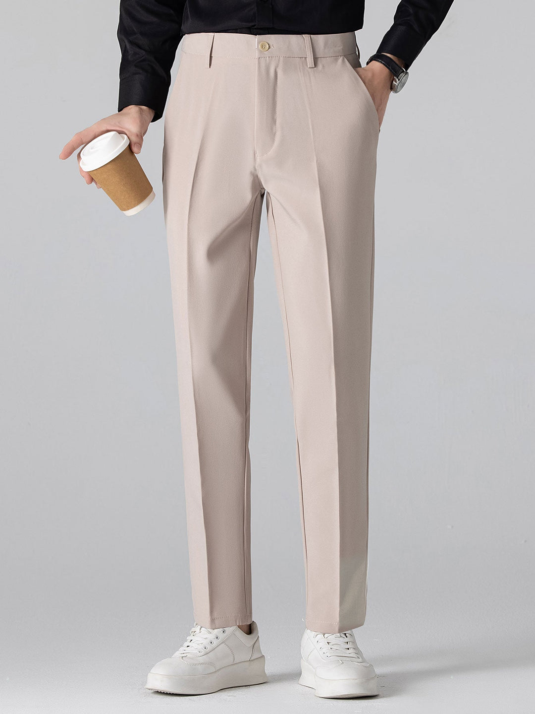 Henson - Tricou Polo Din Tricot Jacquard Geometric și Pantaloni Croială Slim