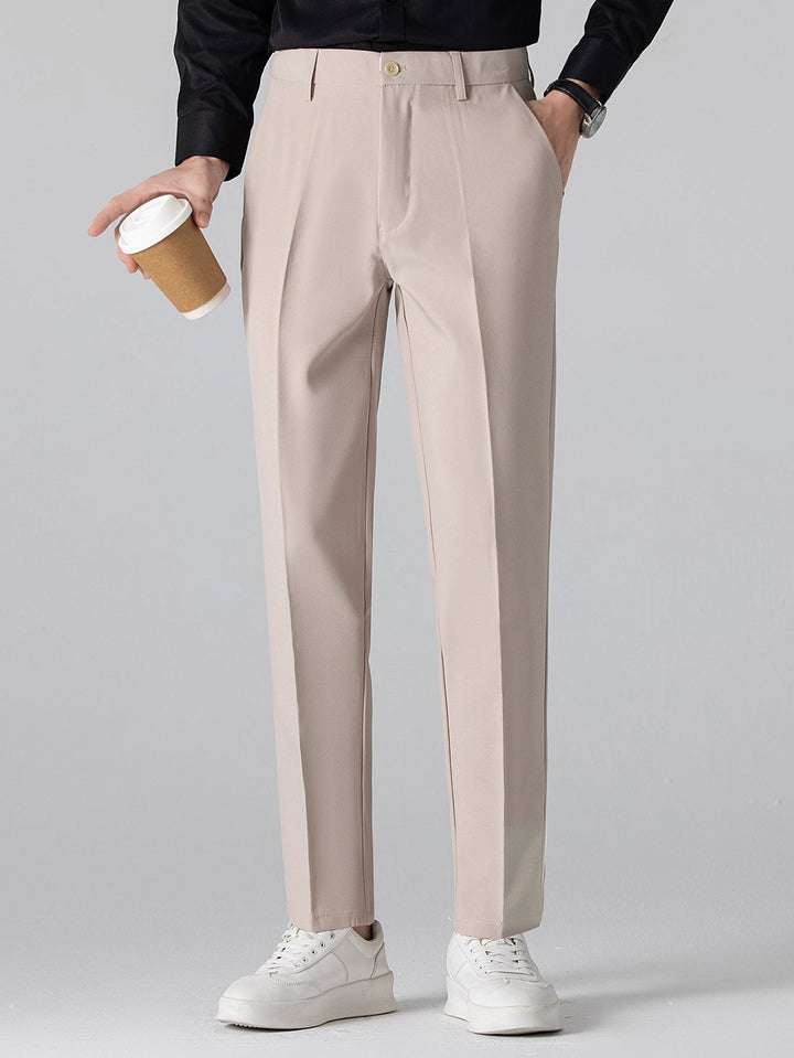 Henson - Tricou Polo Din Tricot Jacquard Geometric și Pantaloni Croială Slim