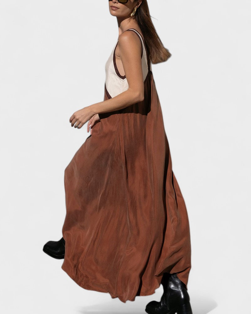 Vida - Rochie Lungă Elegantă Fără Mâneci
