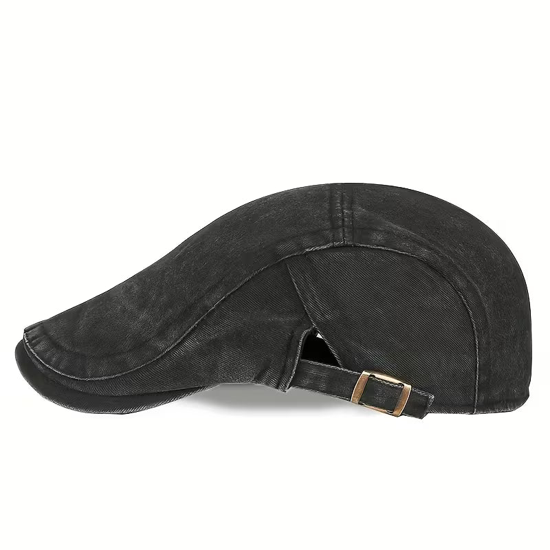 ComfyLuxe - Șapcă Din Denim Cu Cataramă Reglabilă