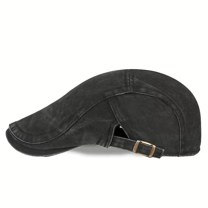 ComfyLuxe - Șapcă Din Denim Cu Cataramă Reglabilă