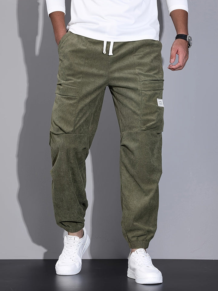 Blevin - Pantaloni Cargo Cu Multiplu Buzunare