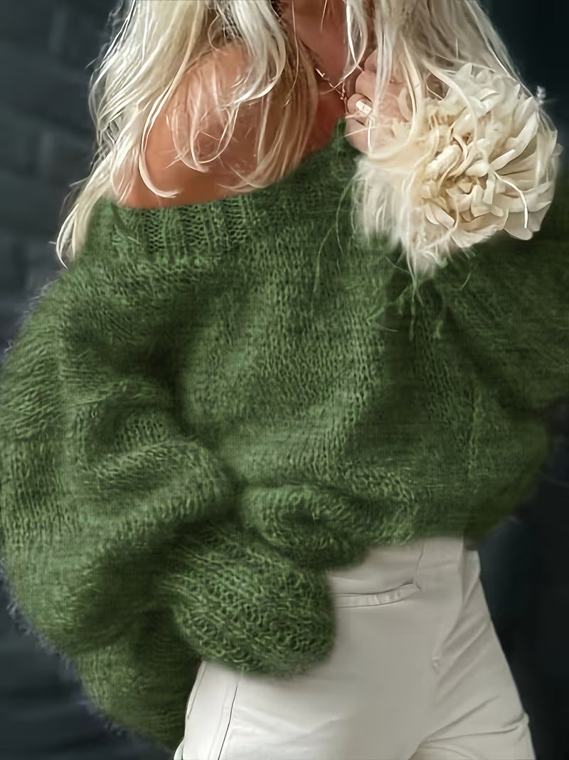 Dariya - Pulover Scurt și Moale Din Tricot