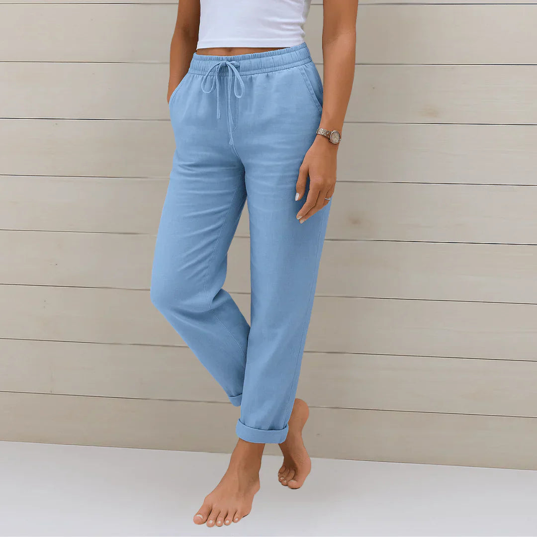 Niya - Pantaloni cu Talie Elastică și șnur
