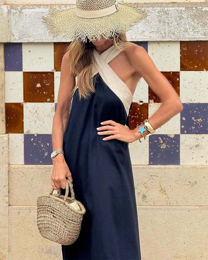 Giana - Rochie Elegantă Fără Spate, cu Decolteu încrucișat
