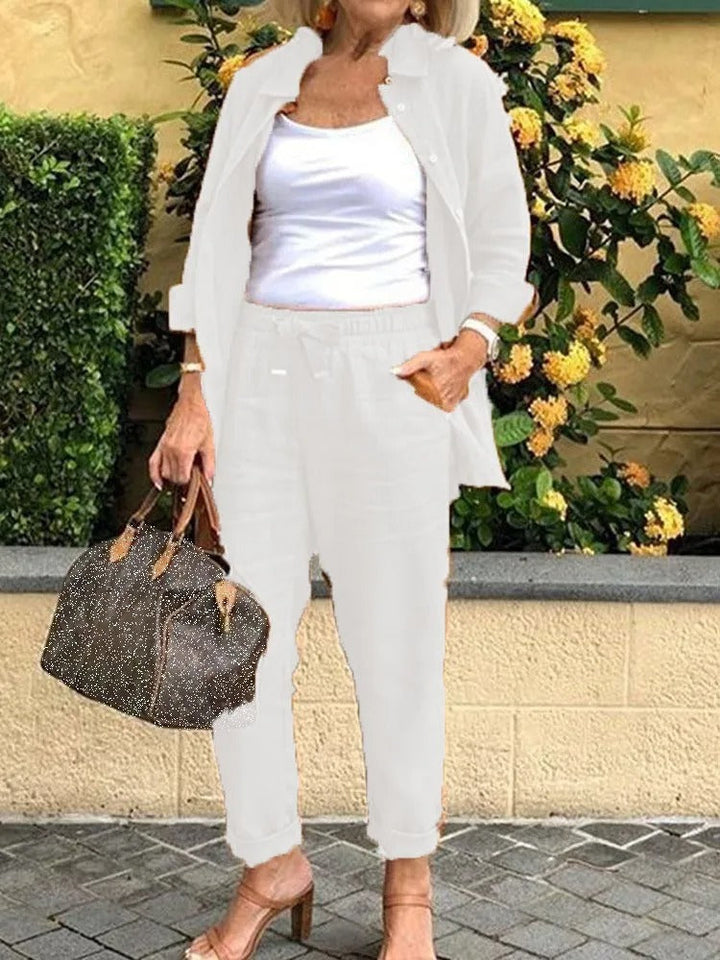 Henna - Set Cămașă cu Mâneci lungi și Pantaloni