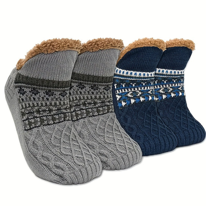 Nuvello - Șosete Confortabile Din Tricot Moale Cu Dungi