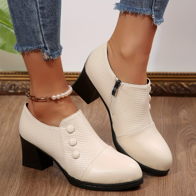 Sunchica - Pantofi Cu Toc Confortabili Cu Fermoar