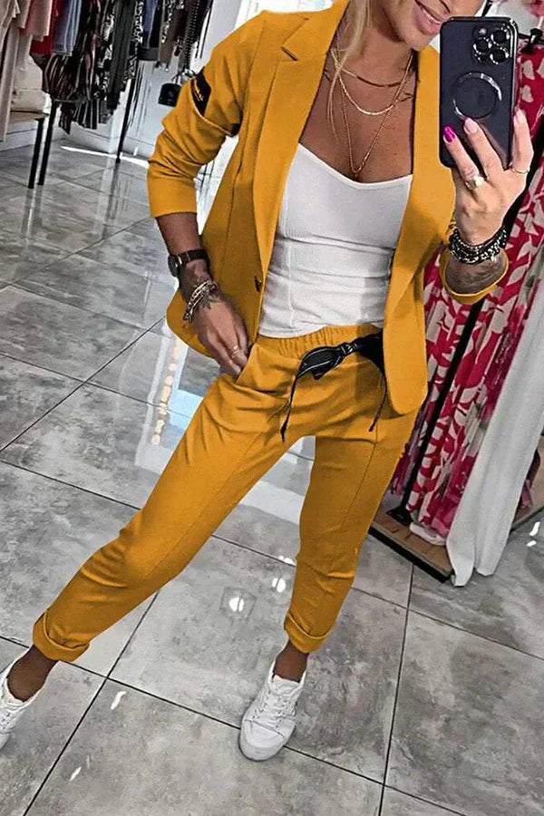 Kseniya - Setează Elegant Format Din Sacou și Pantaloni
