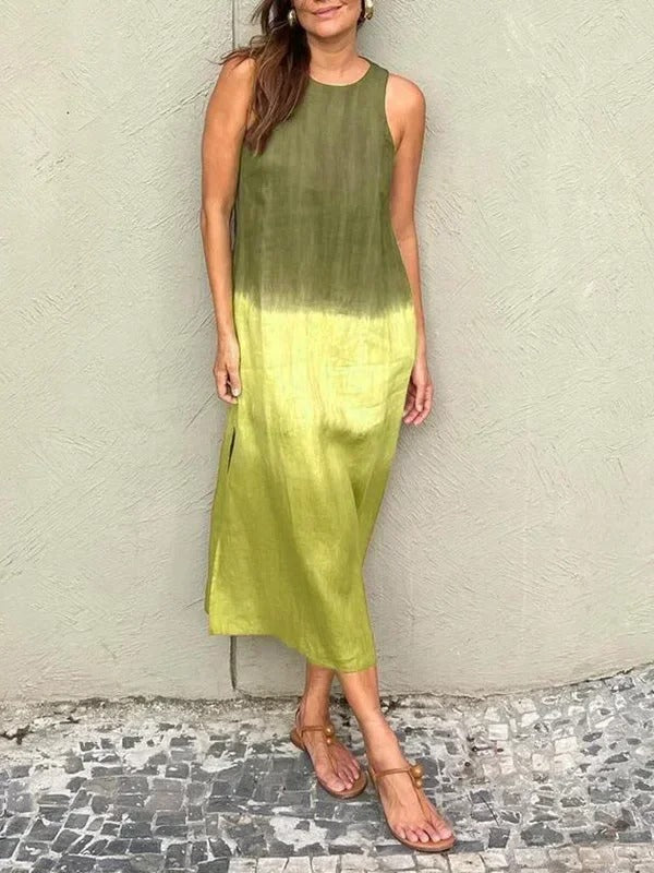 Melisa - Rochie din Bumbac și in cu Guler Rotund