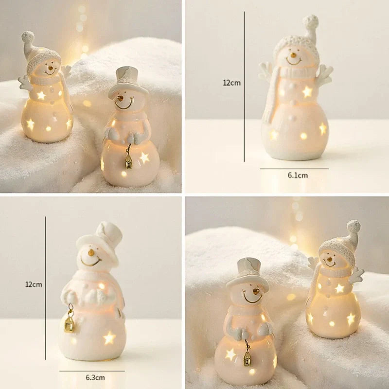 SnowLume - Set Decorativ LED Pentru Satul De Crăciun Din Ceramică