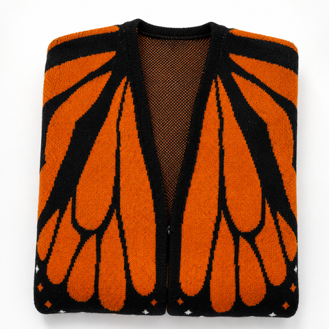 Zoliana – Cardigan Tricotat Cu Model De Aripi De Fluture Monarh