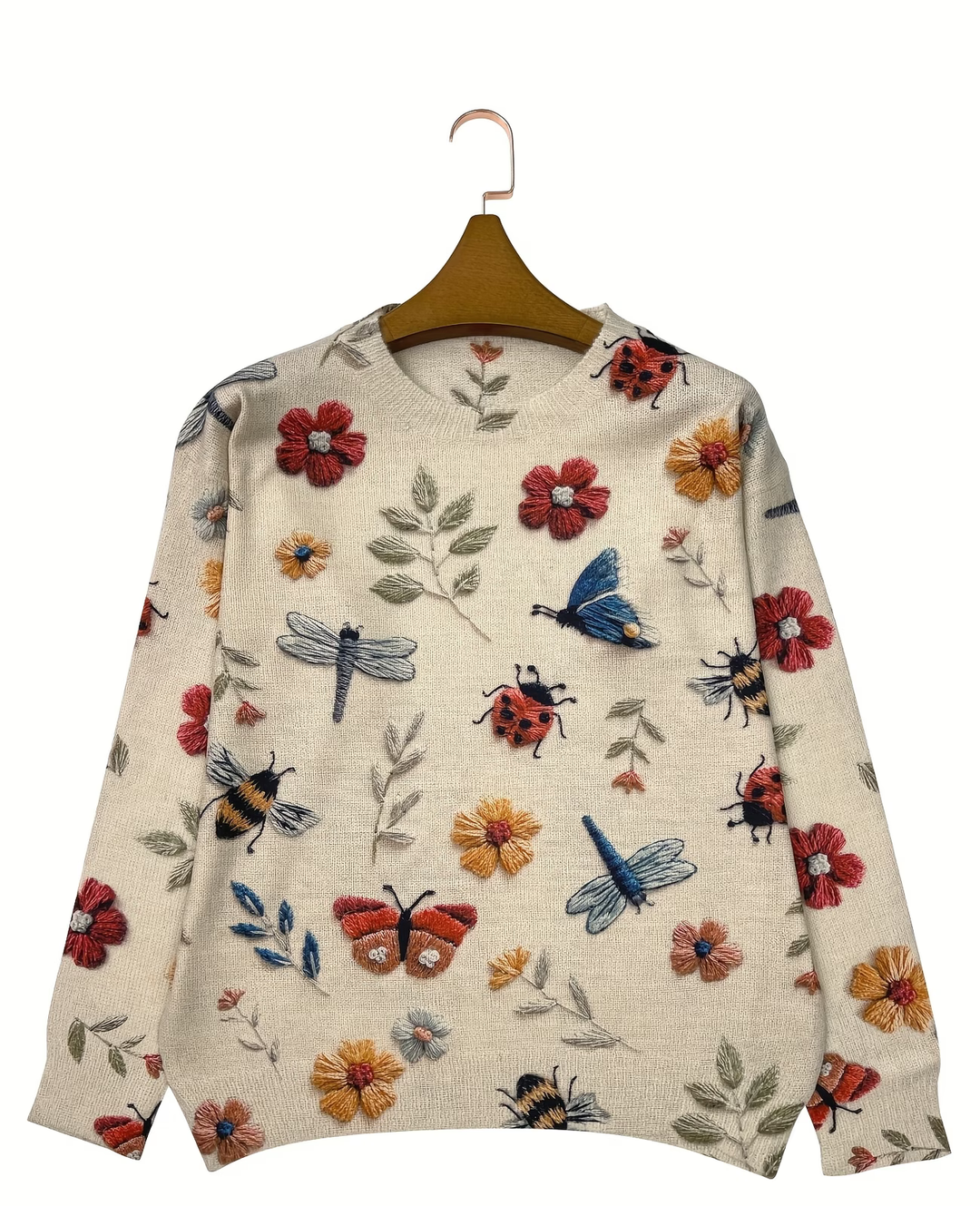 Lesa - Pulover Cu Imprimeu Floral Și Cu Insecte