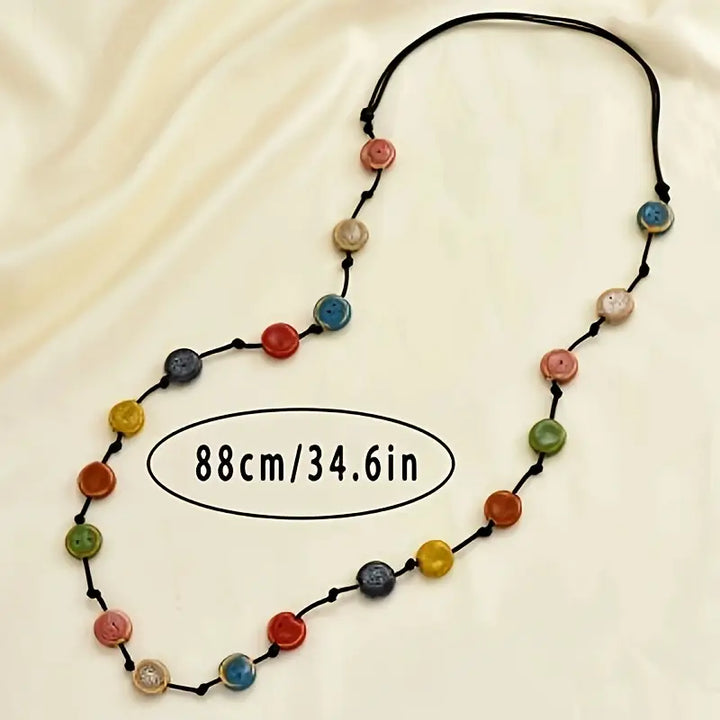 ChromaLinks - Colier Cu Mărgele Ceramice Multicolore