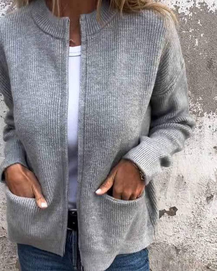 Marsha - Cardigan De Toamnă Cu Fermoar