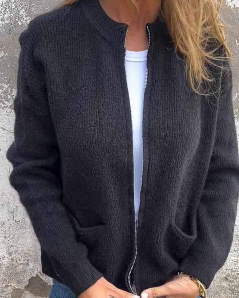 Marsha - Cardigan De Toamnă Cu Fermoar